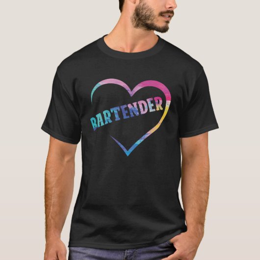 Bartender Mixologist Heart Bartender T-Shirt (Vorderseite)