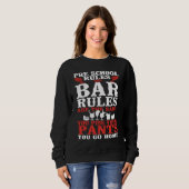 Bartender Mixologist Preschool Rules And Bar Rules Sweatshirt (Vorne ganz)