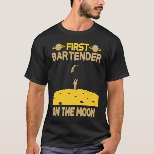 Bartender On The Moon T-Shirt (Vorderseite)