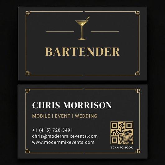 Bartender QR Code Professional Visitenkarte