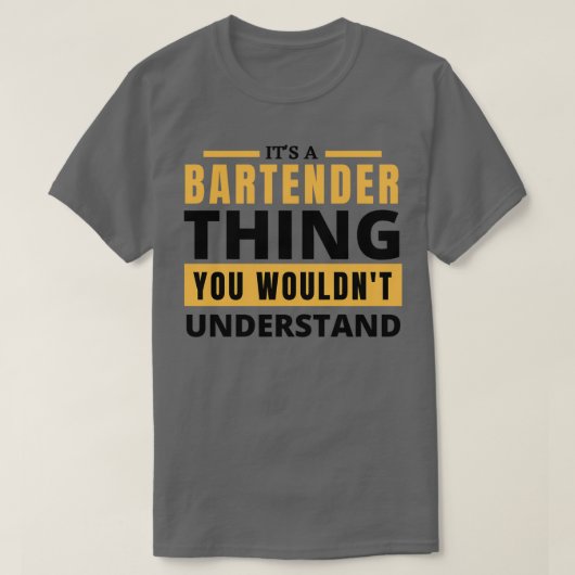 BARTENDER Sticker T-Shirt (Design vorne)