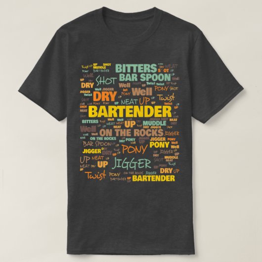 Bartender Terminology Commonly Used Bartender Term T-Shirt (Design vorne)