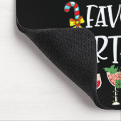 Bartender-Weihnachtsgeschenk Santas Lieblingsbarte Mousepad (Ecke)