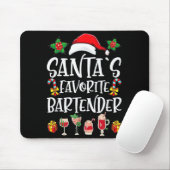 Bartender-Weihnachtsgeschenk Santas Lieblingsbarte Mousepad (Mit Mouse)
