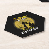 Bartenderin Hexe Halloween Untersetzer (angewinkelt)
