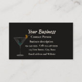 Bartending Barkeeper Catering Serving Visitenkarte (Vorderseite)