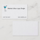 Bartending Business Card Martini-Glass-Logo Visitenkarte (Vorne/Hinten)