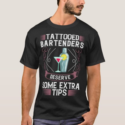 Bartending Shaker Mixing Cocktail Bartender T-Shirt (Vorderseite)
