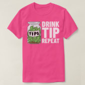 Bartending Tip Jar Tipping Barkeeper 2 T-Shirt (Design vorne)