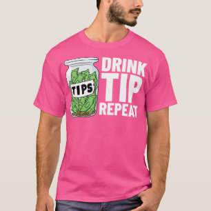 Bartending Tip Jar Tipping Barkeeper 2 T-Shirt