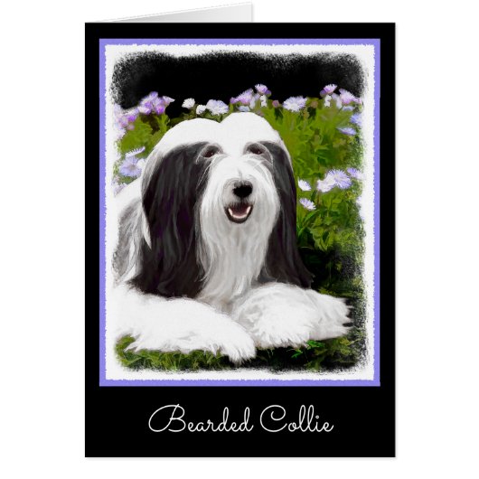 Bartete Collie Malerei - Niedliche Original Hunde  (Vorne)