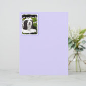 Bartete Collie Malerei - Niedliche Original Hunde  (Stehend Vorderseite)