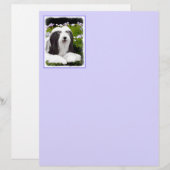 Bartete Collie Malerei - Niedliche Original Hunde  (Vorne/Hinten)