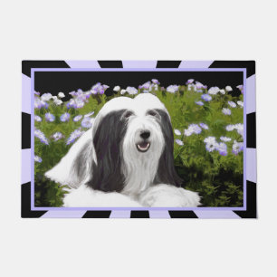 Bartete Collie Malerei - Niedliche Original Hunde  Fußmatte