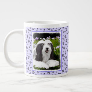 Bartete Collie Malerei - Niedliche Original Hunde  Jumbo-Tasse