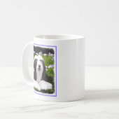 Bartete Collie Malerei - Niedliche Original Hunde  Kaffeetasse (Vorderseite Links)