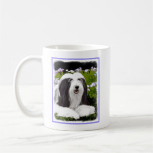 Bartete Collie Malerei - Niedliche Original Hunde Kaffeetasse