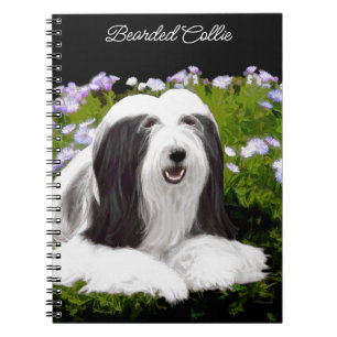 Bartete Collie Malerei - Niedliche Original Hunde  Notizblock
