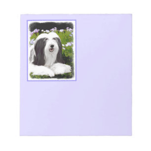 Bartete Collie Malerei - Niedliche Original Hunde Notizblock