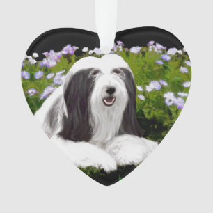 Bartete Collie Malerei - Niedliche Original Hunde Ornament