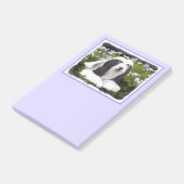 Bartete Collie Malerei - Niedliche Original Hunde Post-it Klebezettel (angewinkelt)