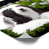 Bartete Collie Malerei - Niedliche Original Hunde  Poster (Ecke)