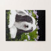 Bartete Collie Malerei - Niedliche Original Hunde Puzzle (Horizontal)