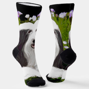 Bartete Collie Malerei - Niedliche Original Hunde Socken