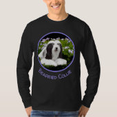 Bartete Collie Malerei - Niedliche Original Hunde T-Shirt (Vorderseite)