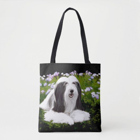 Bartete Collie Malerei - Niedliche Original Hunde  Tasche (Vorderseite)