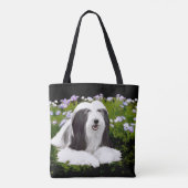 Bartete Collie Malerei - Niedliche Original Hunde  Tasche (Rückseite)