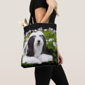 Bartete Collie Malerei - Niedliche Original Hunde  Tasche (Von Nahem)