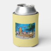 Bartete Drache "Life's a Beach" Biercosy Dosenkühler (Kanne Vorderseite)