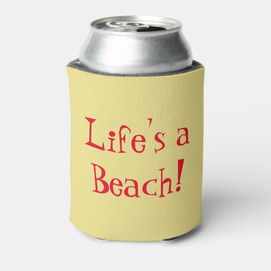 Bartete Drache "Life's a Beach" Biercosy Dosenkühler (Kanne Rückseite)