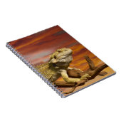 Bartete Drache (Pogona Vitticeps) auf Zweig, Notizblock (Rechte Seite)