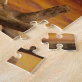 Bartete Drache (Pogona Vitticeps) auf Zweig, Puzzle (Seite)