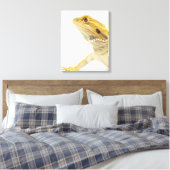 Bartete Drache (Pogona Vitticeps) Leinwanddruck (Insitu (Schlafzimmer))