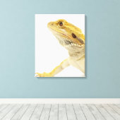 Bartete Drache (Pogona Vitticeps) Leinwanddruck (Insitu (Holzboden))