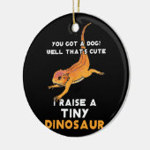 Bartete Drachenbesitzerin Bartete Drachenpferd Bar Keramik Ornament (Links)