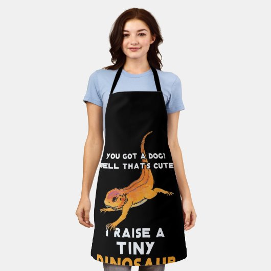 Bartete Drachenbesitzerin Bartete Drachenpferd Bar Schürze (Getragen)