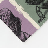 Bartete Drachenblanke, gemütliches Reptil-Lover Fleecedecke (Ecke)