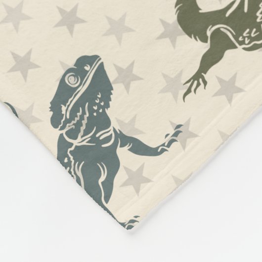Bartete Drachenblanke, gemütliches Reptiliengewirr Fleecedecke (Ecke)