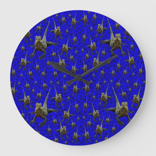 Bartete Drachenechse, Wall-Uhr Große Wanduhr (Vorderseite)