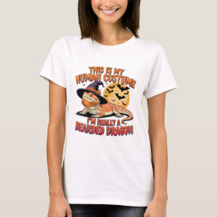 Bartete Drachengestalt Halloween Hexenkostümkunst T-Shirt