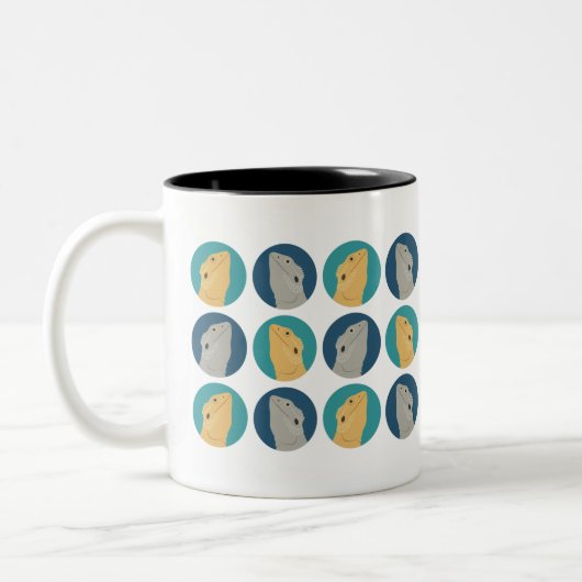 Bartete DrachenTasse Zweifarbige Tasse (Links)