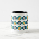 Bartete DrachenTasse Zweifarbige Tasse (Mittel)
