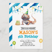 Bartete Dragon-Geburtstagseinladung Einladung (Vorne/Hinten)