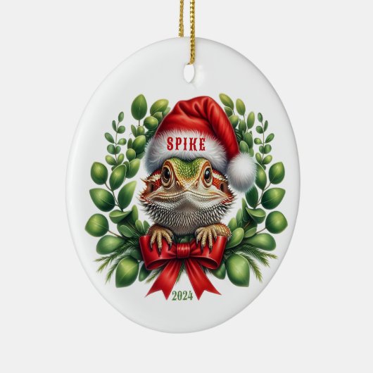 Bartete Dragon Keramik Circle Ornament (Rechts)