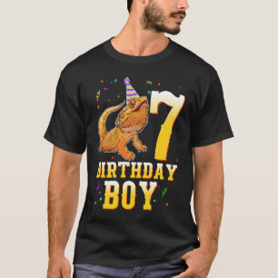Bartete Dragon Lizard 7. Geburtstag 7 Jahre alter T-Shirt