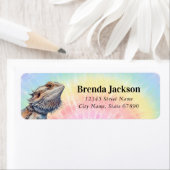 Bartete Dragon Lizard Rücksendeadressen-Aufkleber (Insitu)